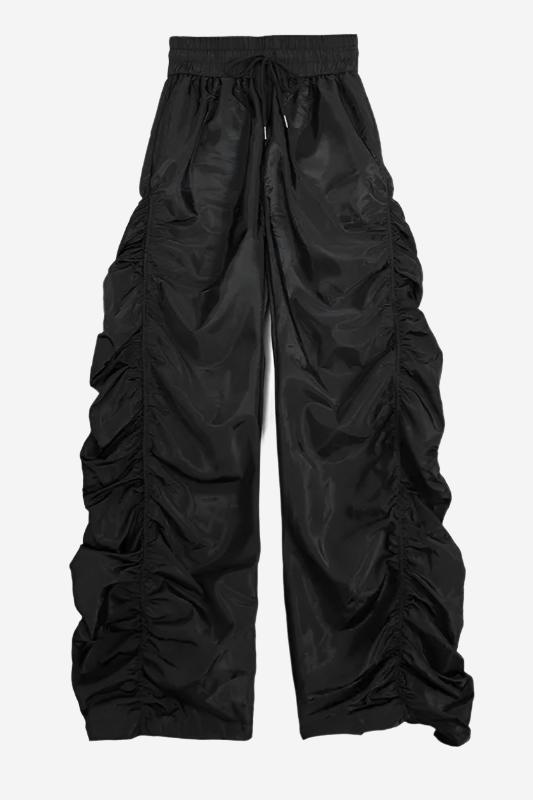 Ruched Dystopia Wide-Leg Pants