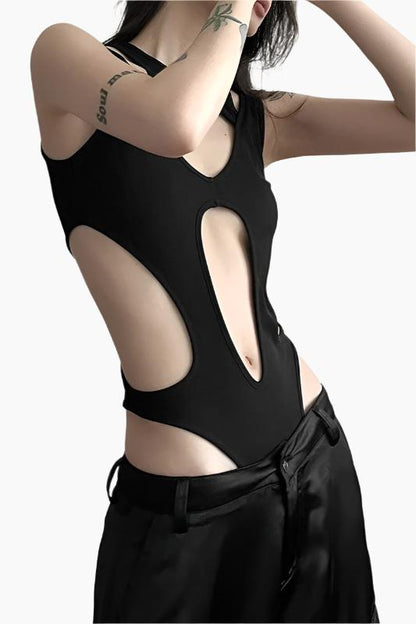 Void Essence Cutout Bodysuit - LAZERorange