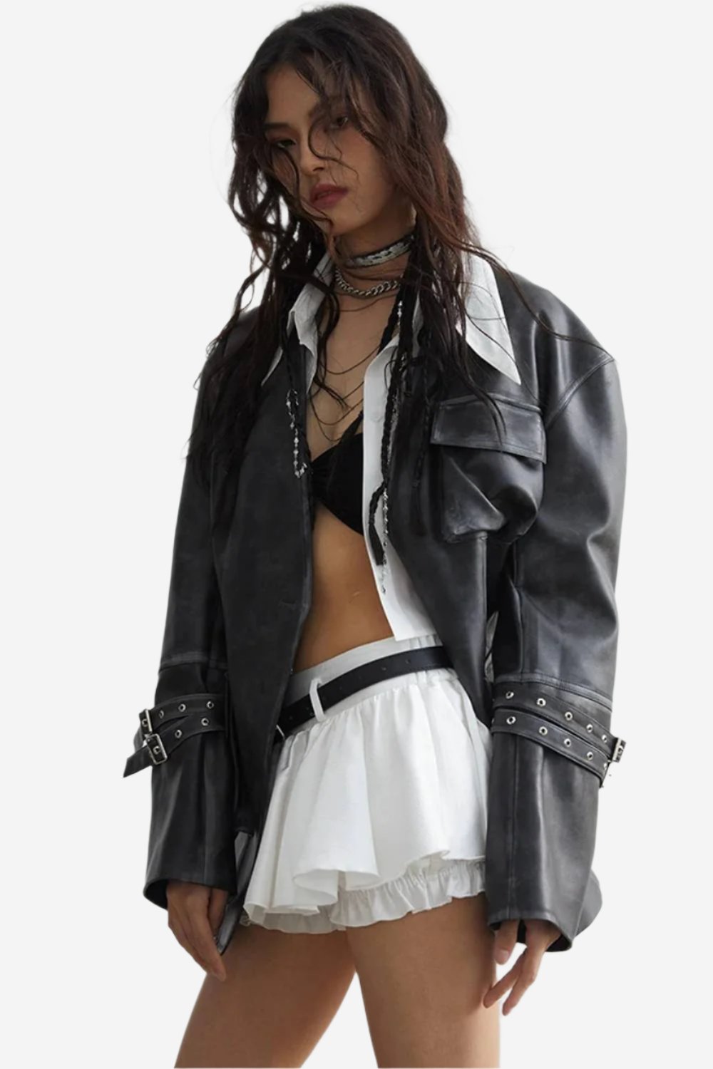 Anarchy Utility Leather Jacket