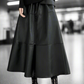 Neo-Noir A-Line Skirt