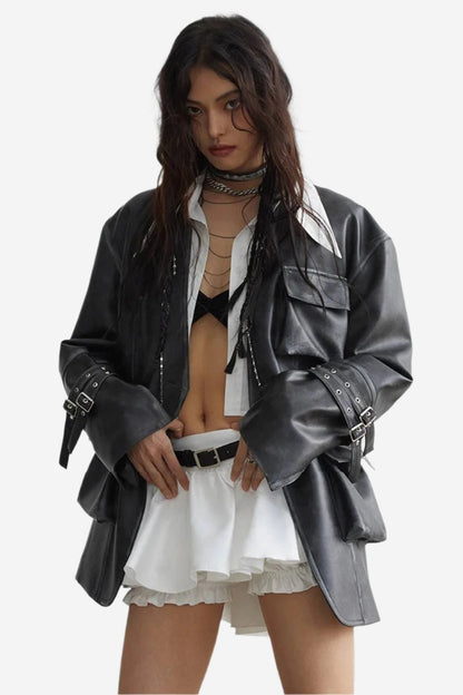 Anarchy Utility Leather Jacket