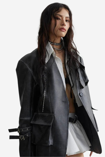 Anarchy Utility Leather Jacket