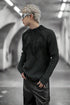 Monochrome Graffiti Knit Pullover LAZERorange