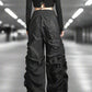 Ruched Dystopia Wide-Leg Pants LAZERorange