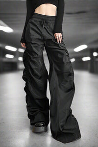 Ruched Dystopia Wide-Leg Pants LAZERorange