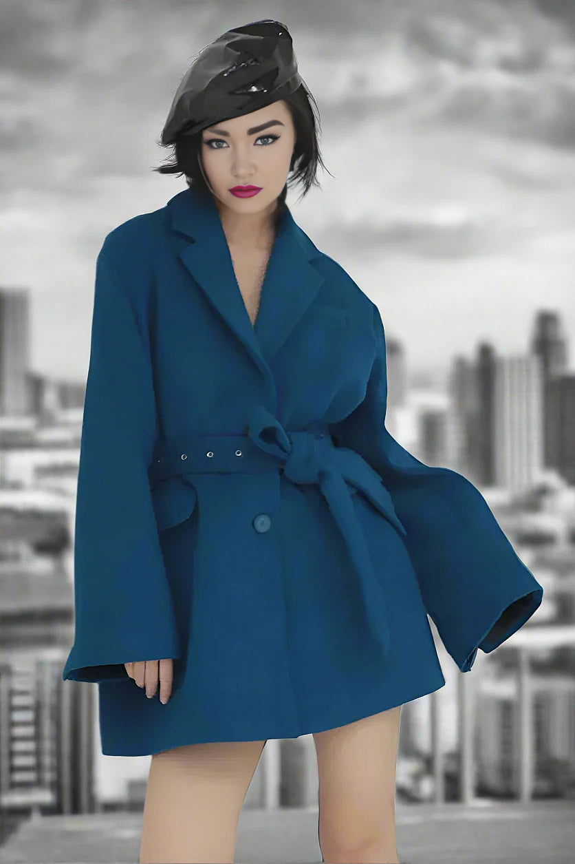 Azure Oversized Winter Coat