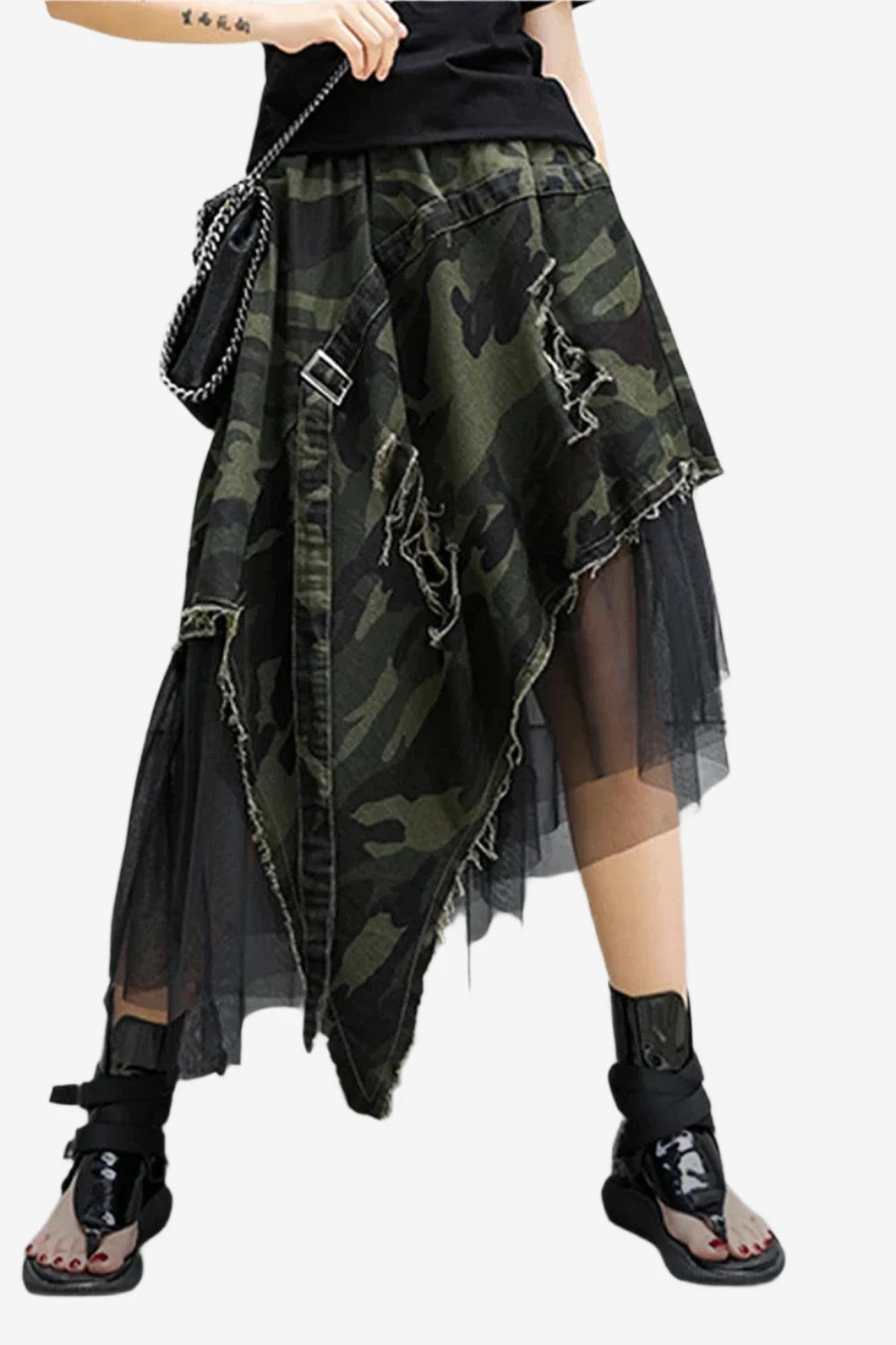 Recon Asymmetrical Camo Skirt