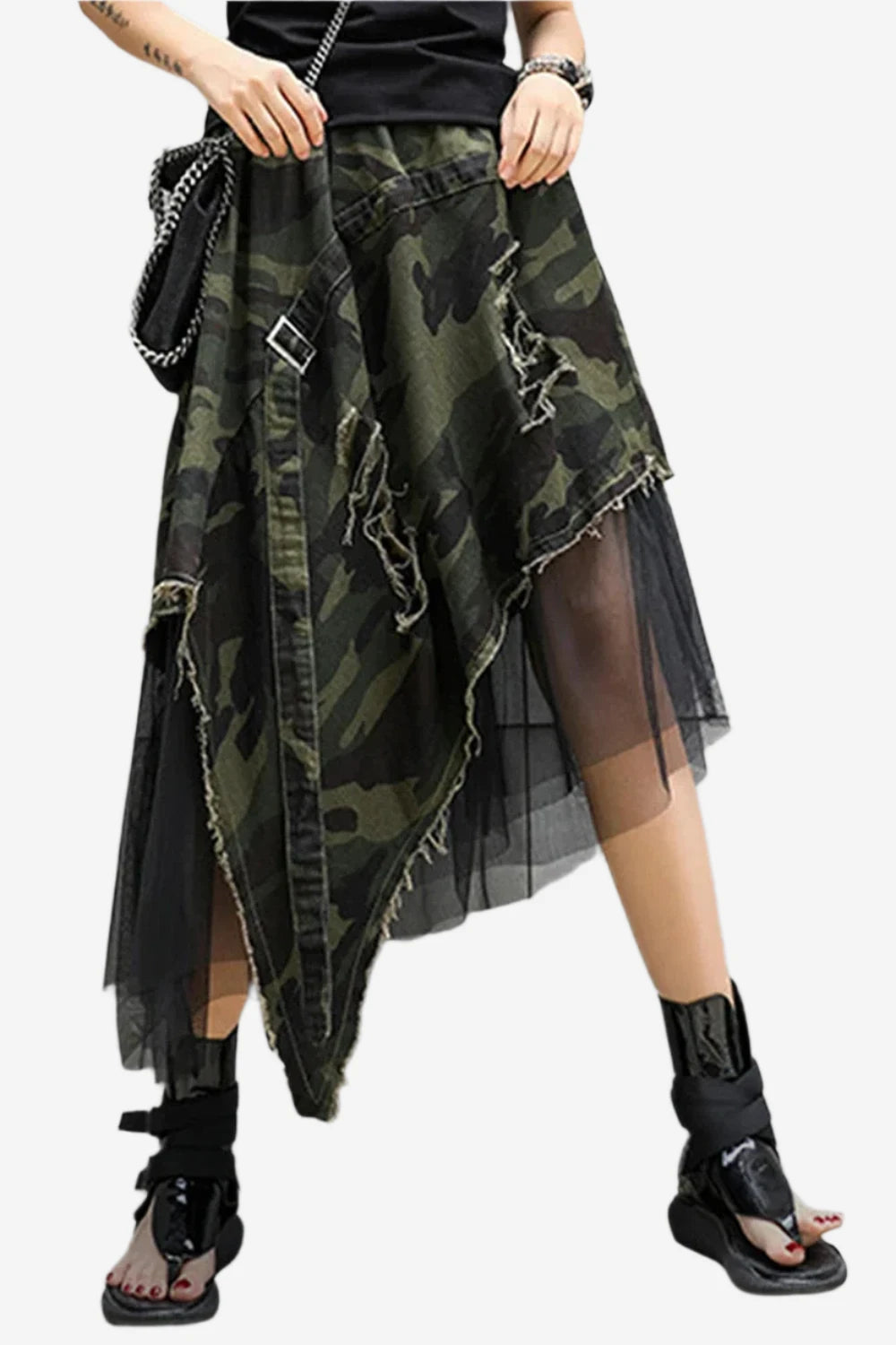 Recon Asymmetrical Camo Skirt