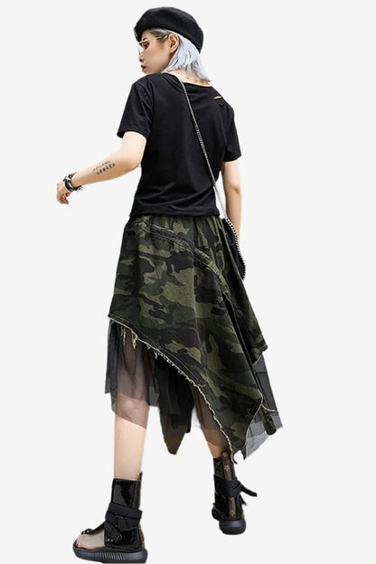 Recon Asymmetrical Camo Skirt