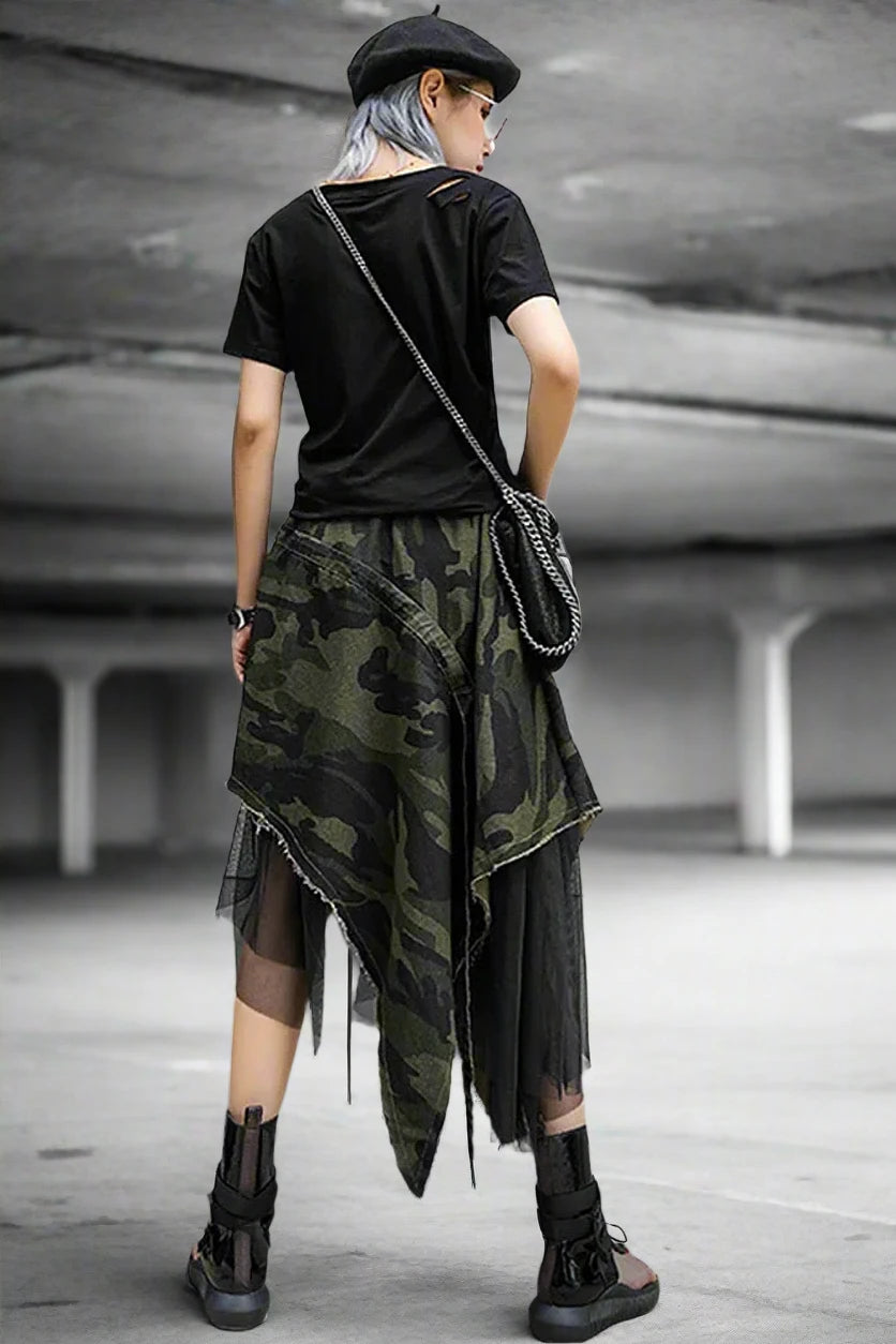 Recon Asymmetrical Camo Skirt