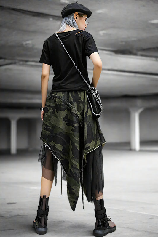 Recon Asymmetrical Camo Skirt LAZERorange