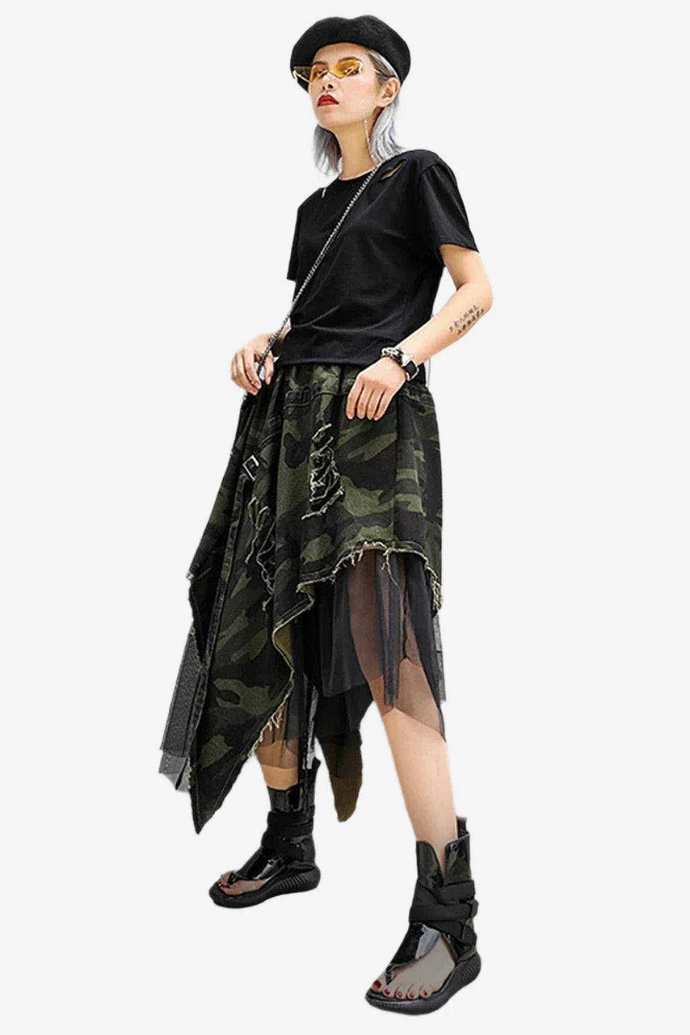 Recon Asymmetrical Camo Skirt