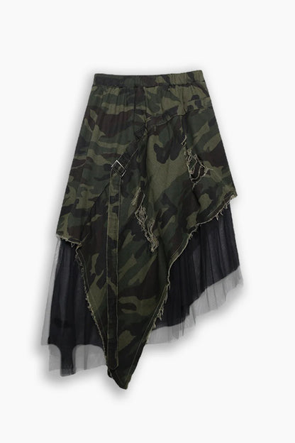 Recon Asymmetrical Camo Skirt