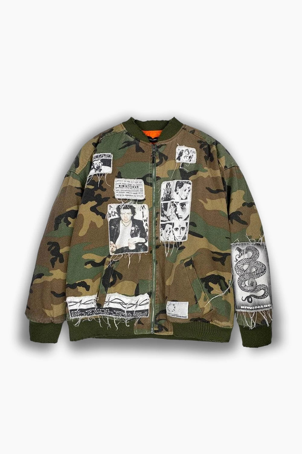 Rebel Camo Patch Bomber Jacket