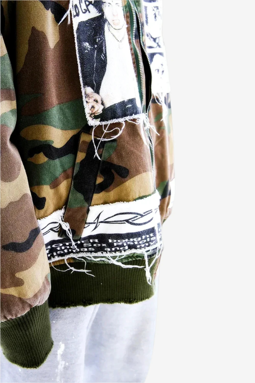 Rebel Camo Patch Bomber Jacket