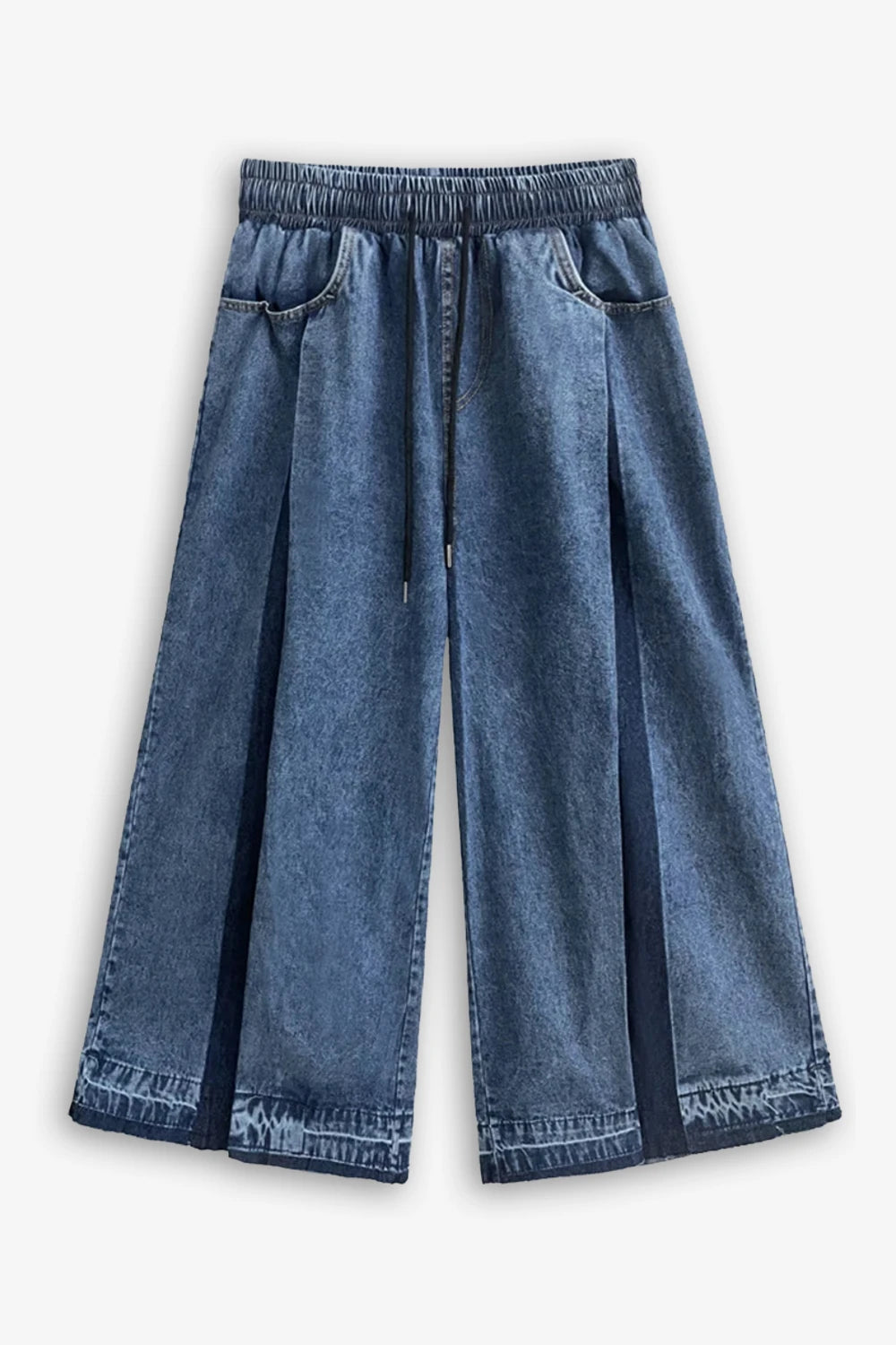 Eclipse Pleat Wide-Leg Jeans