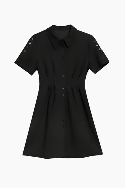 Eclipse Pleated Shirt Dress