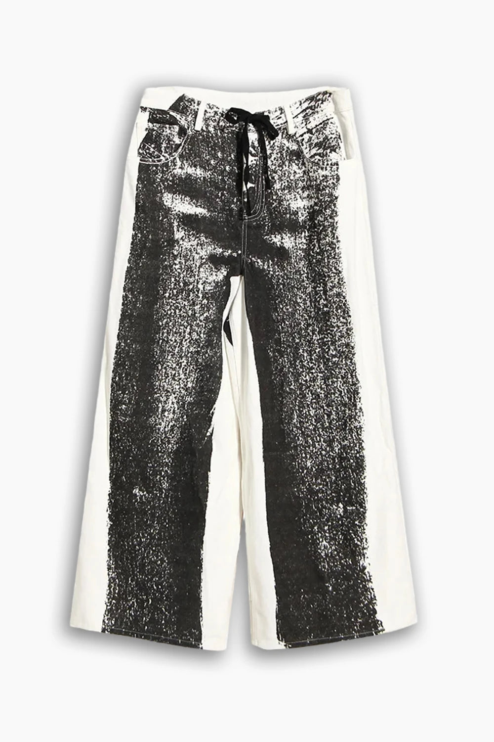 Phantom Print Wide-Leg Jeans