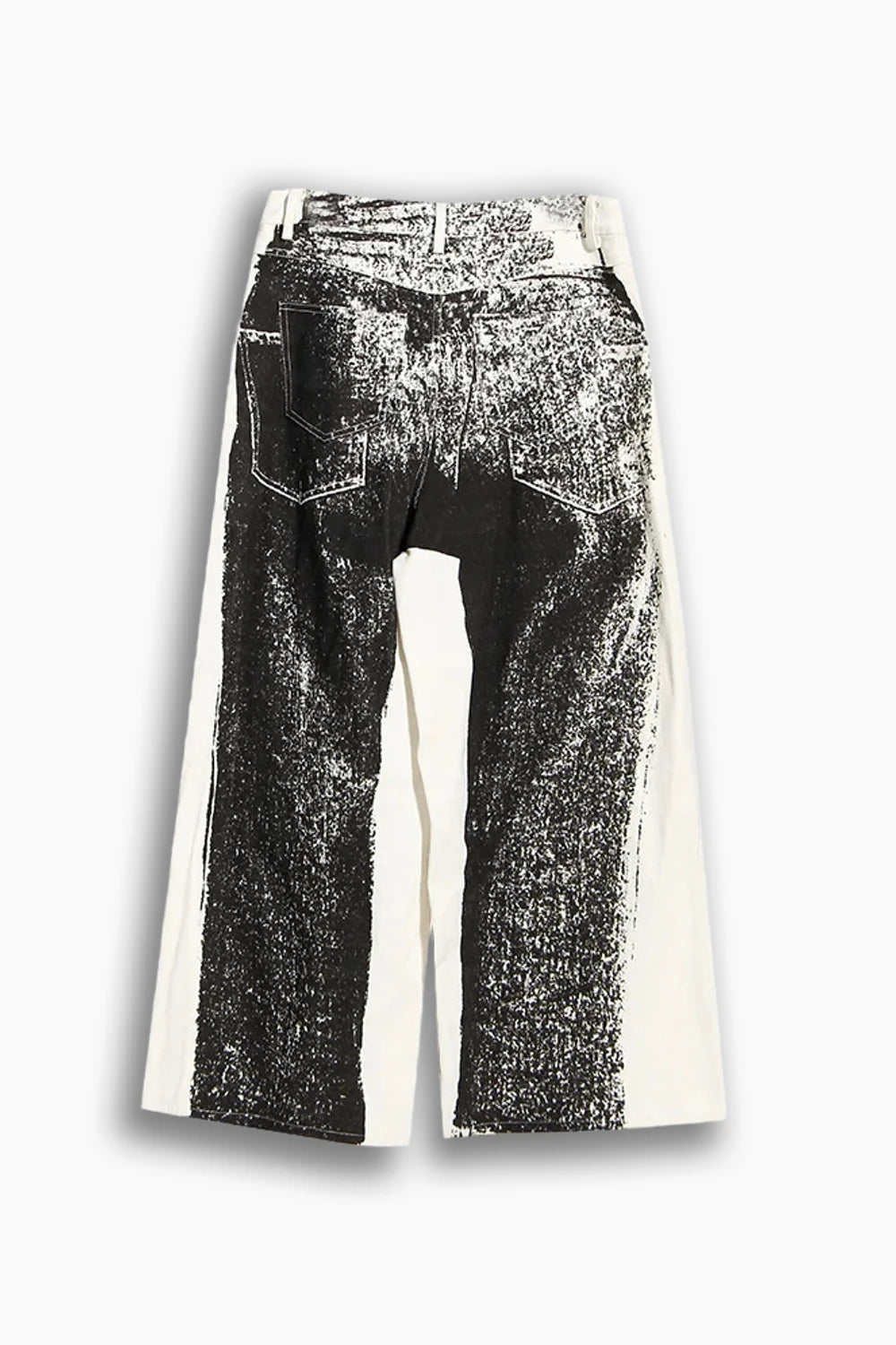 Phantom Print Wide-Leg Jeans