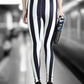 Monochrome Motion Striped Leggings LAZERorange