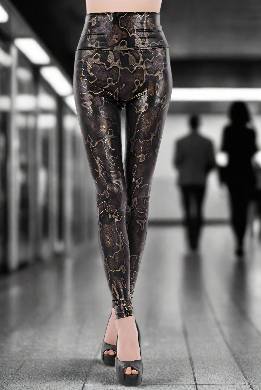 Venom Edge Snakeskin Leggings LAZERorange