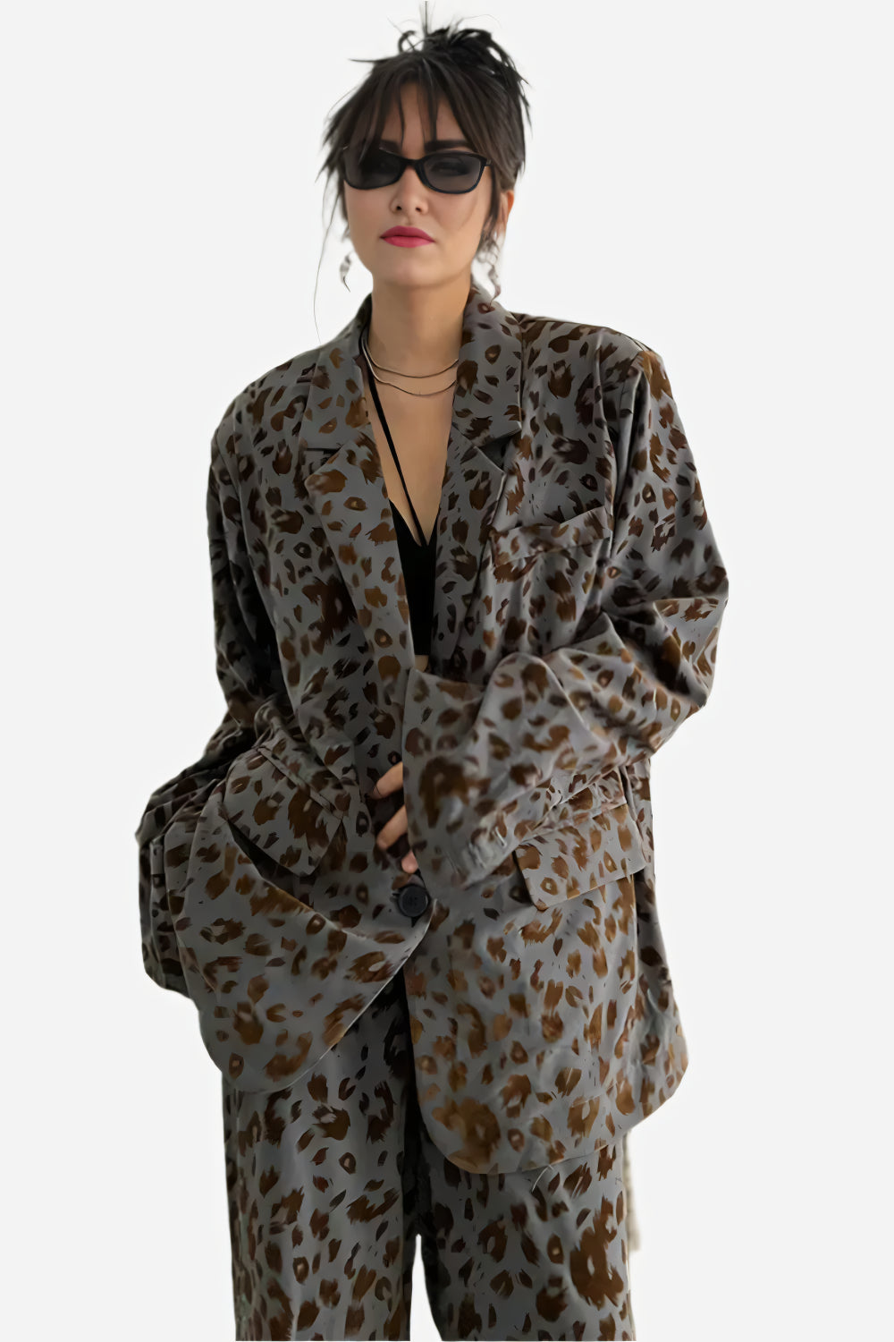 Leopard Luxe Oversized Blazer LAZERorange