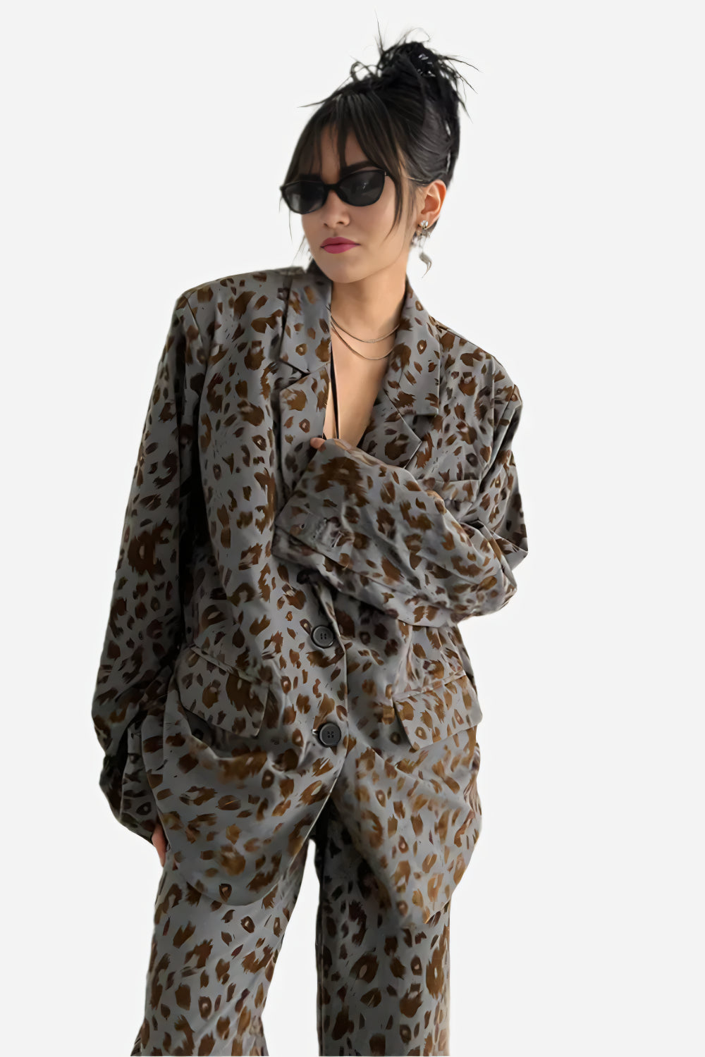 Leopard Luxe Oversized Blazer LAZERorange