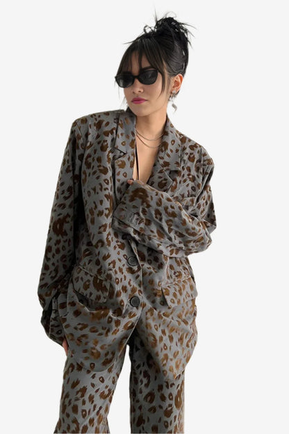 Leopard Luxe Oversized Blazer