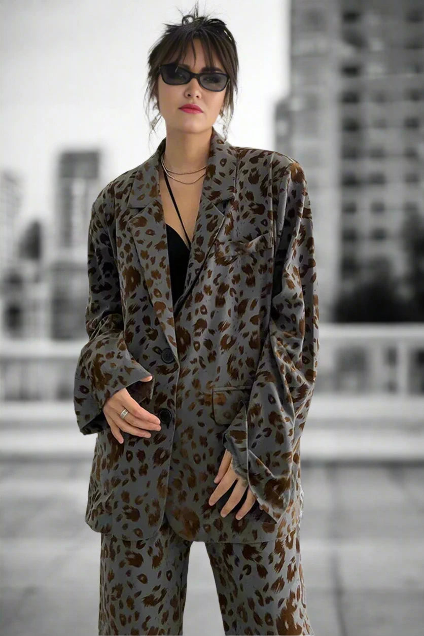 Leopard Luxe Oversized Blazer