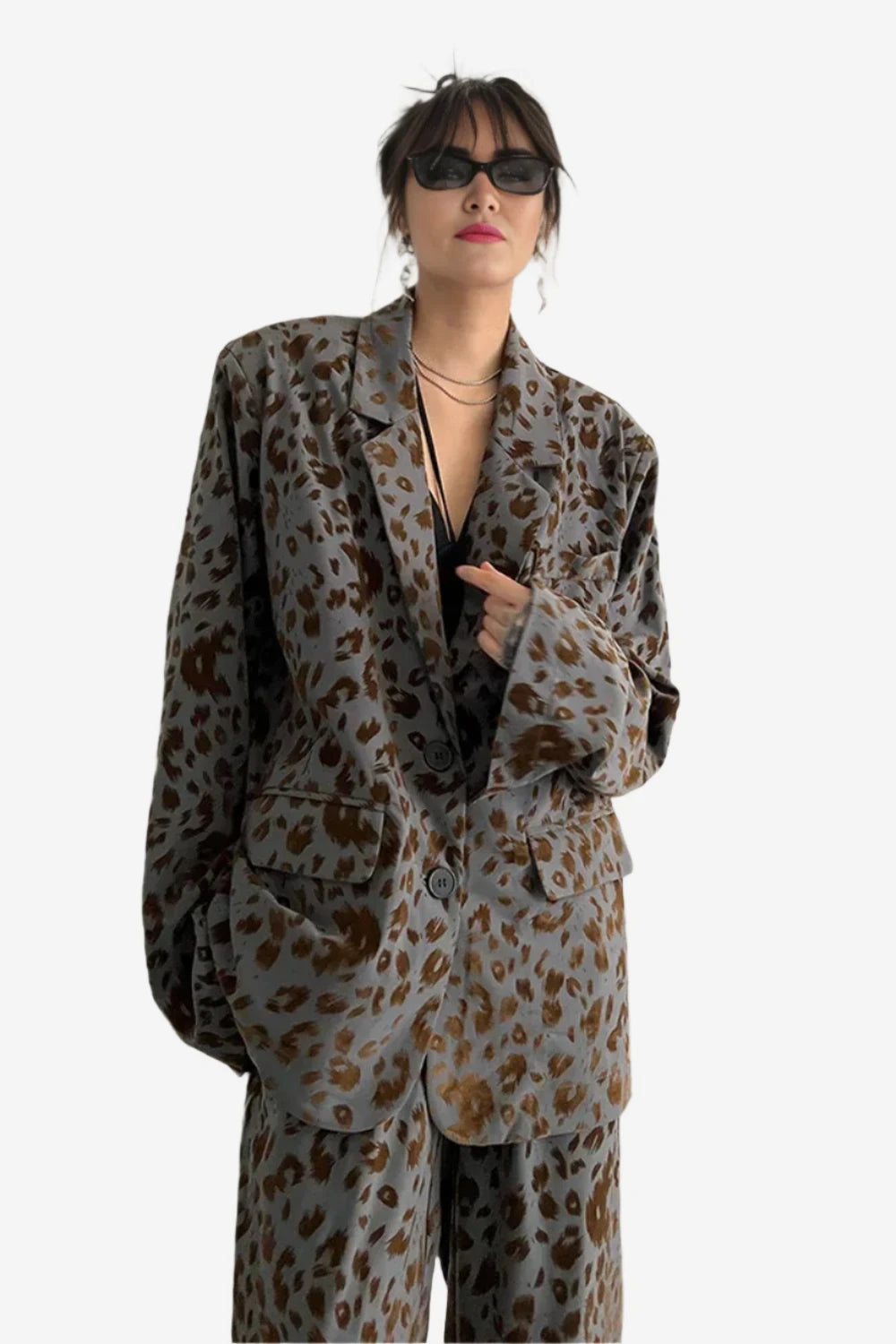 Leopard Luxe Oversized Blazer