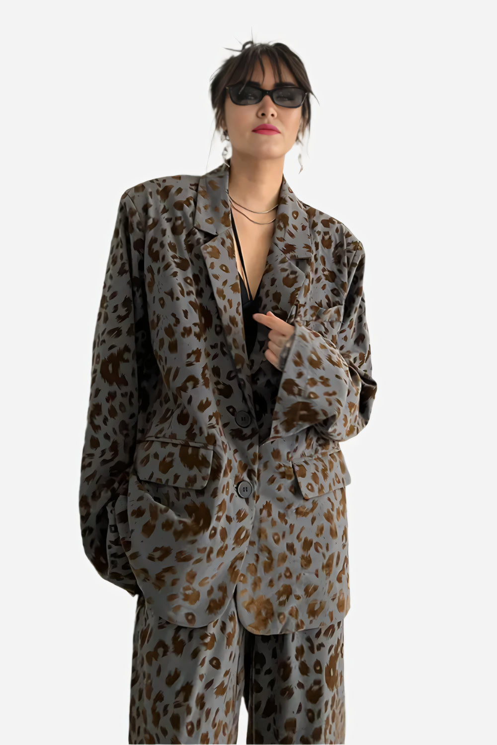 Leopard Luxe Oversized Blazer LAZERorange