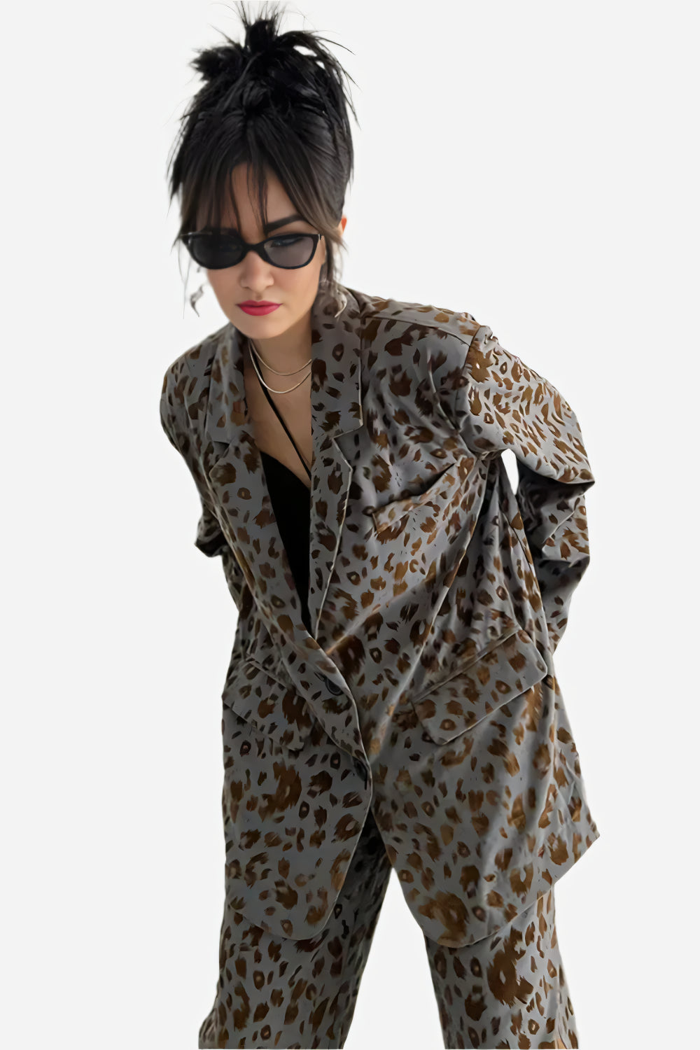 Leopard Luxe Oversized Blazer LAZERorange