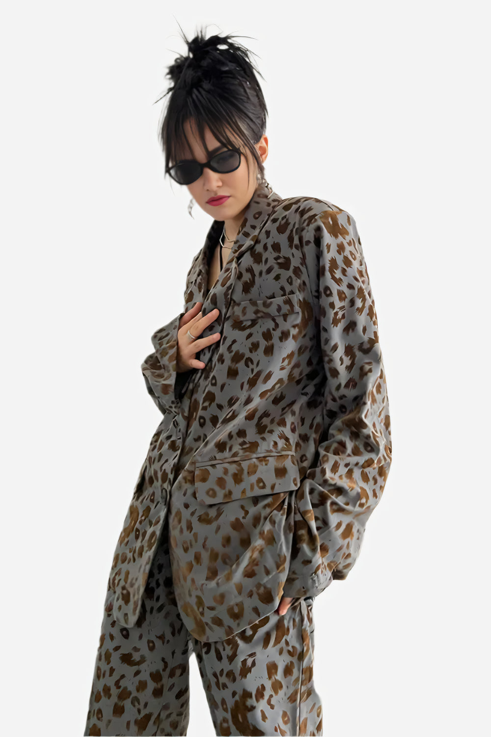 Leopard Luxe Oversized Blazer LAZERorange