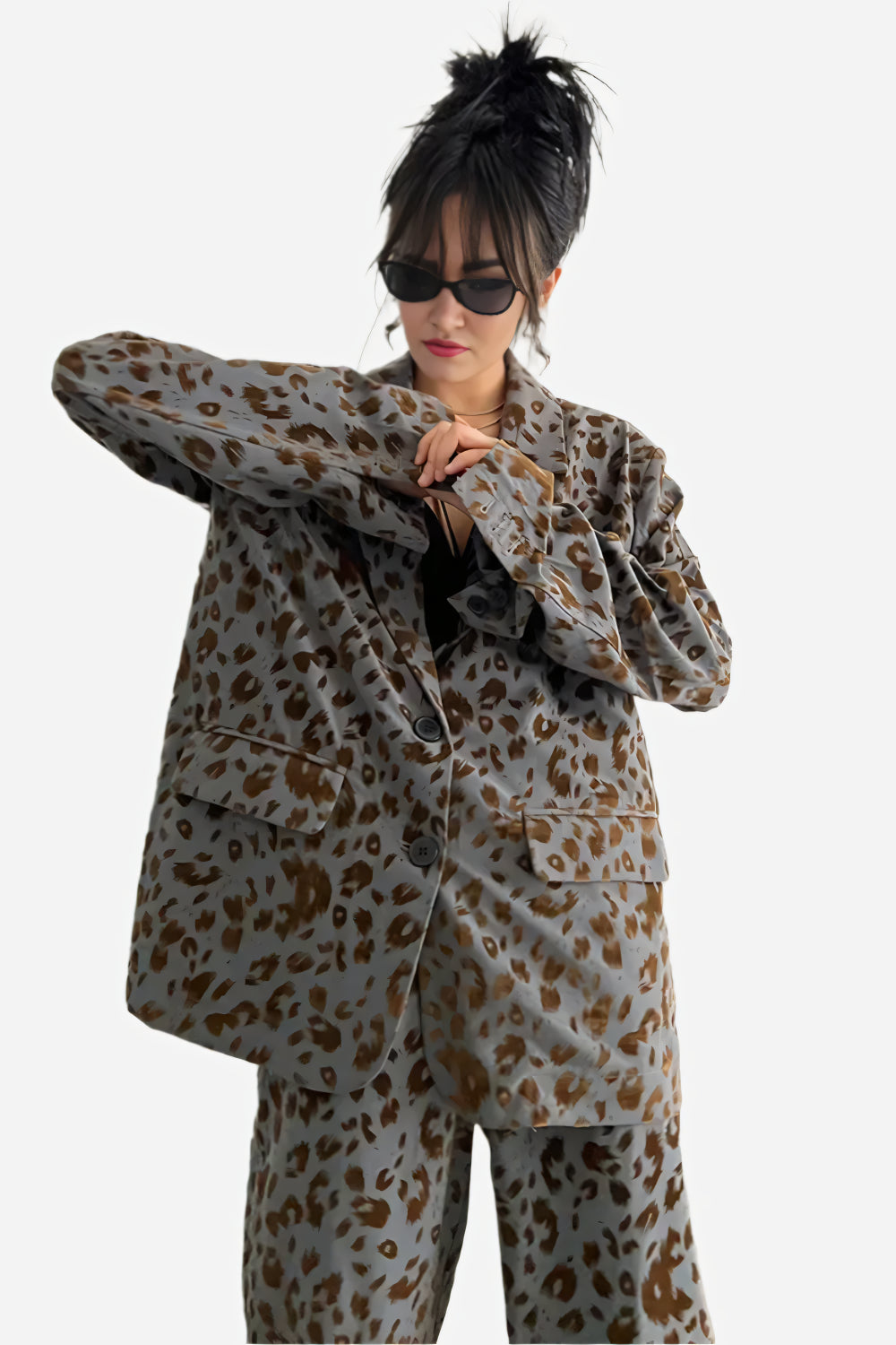 Leopard Luxe Oversized Blazer LAZERorange