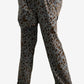 Leopard Luxe Wide-Leg Trousers LAZERorange