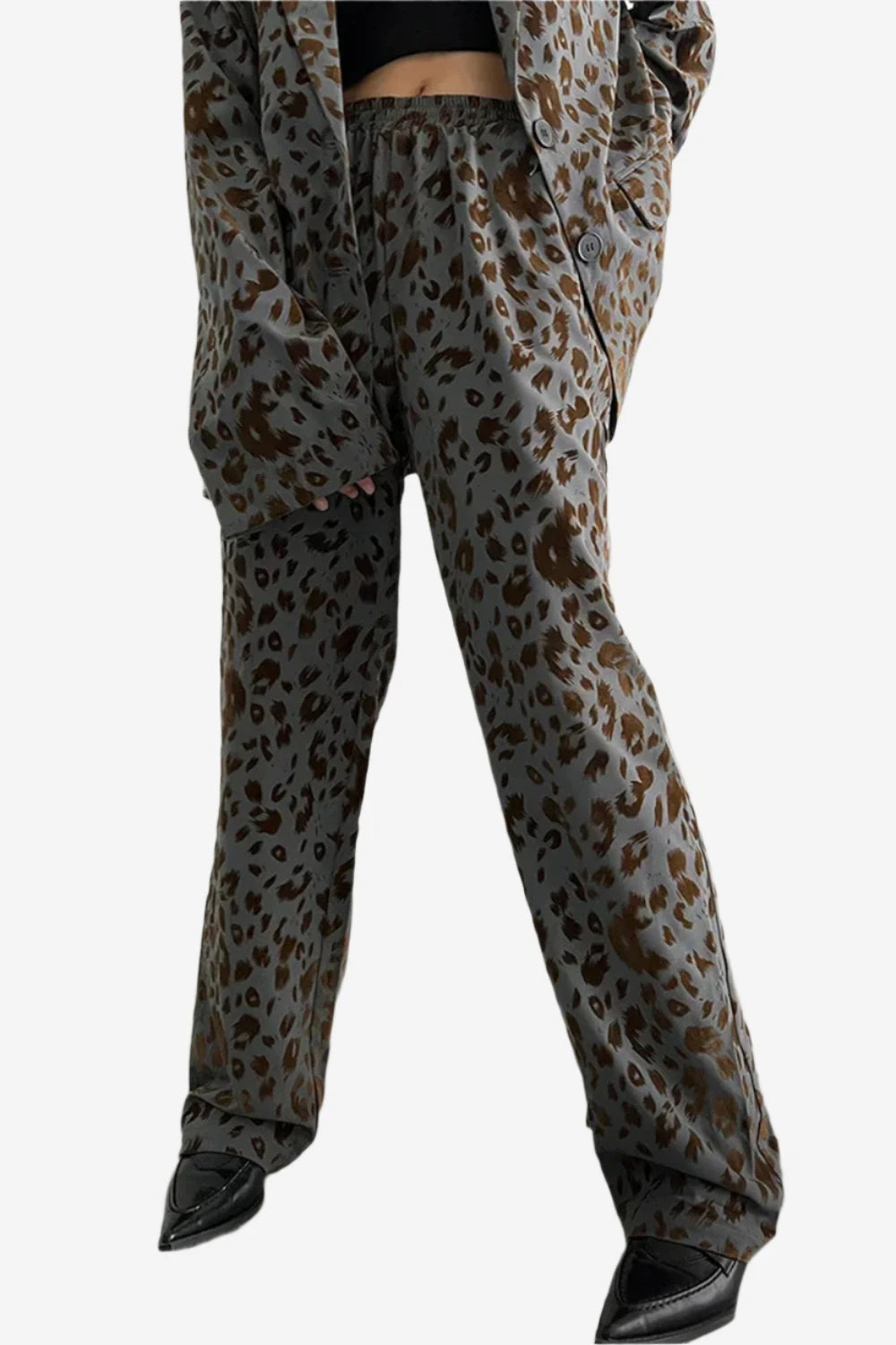 Leopard Luxe Wide-Leg Trousers