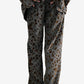 Leopard Luxe Wide-Leg Trousers LAZERorange