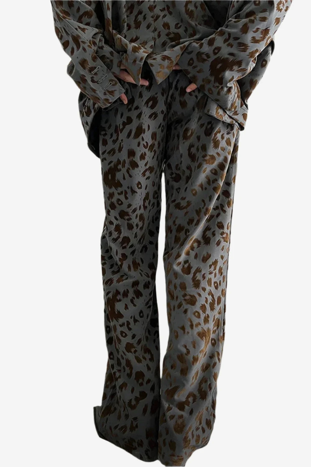 Leopard Luxe Wide-Leg Trousers