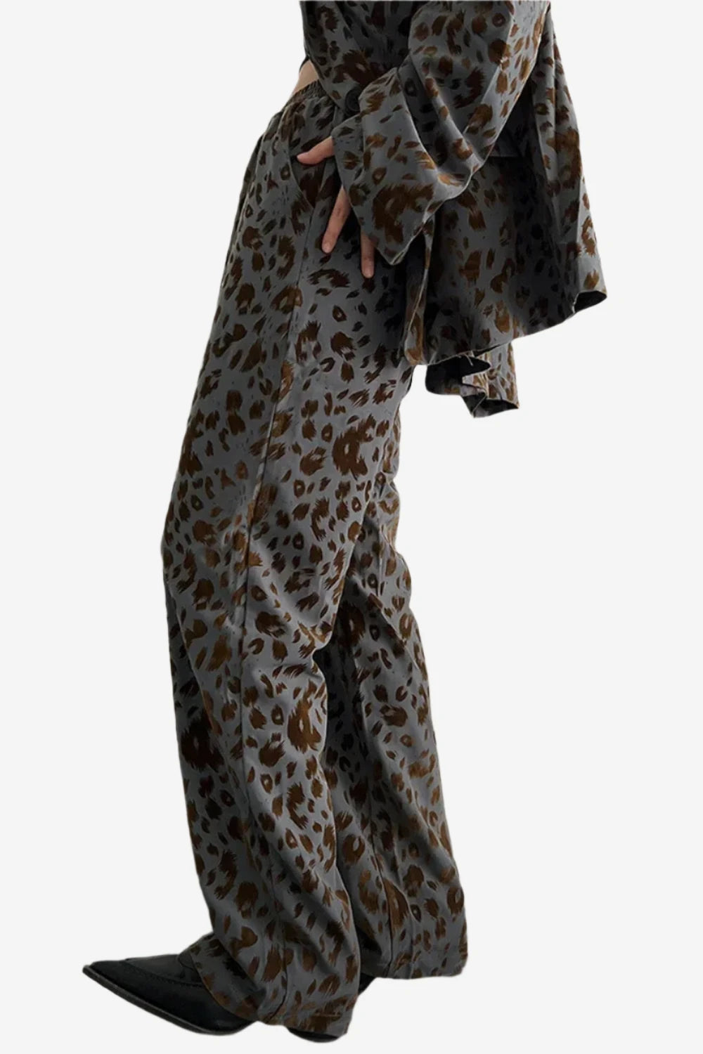 Leopard Luxe Wide-Leg Trousers