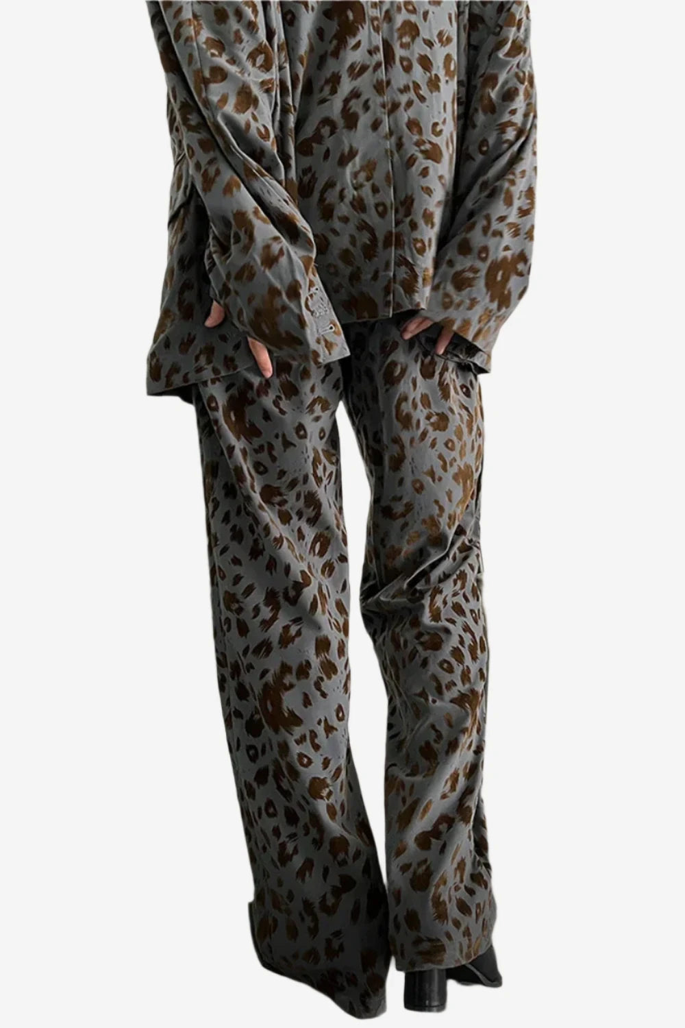 Leopard Luxe Wide-Leg Trousers