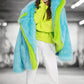 Electric Frost Plush Coat LAZERorange