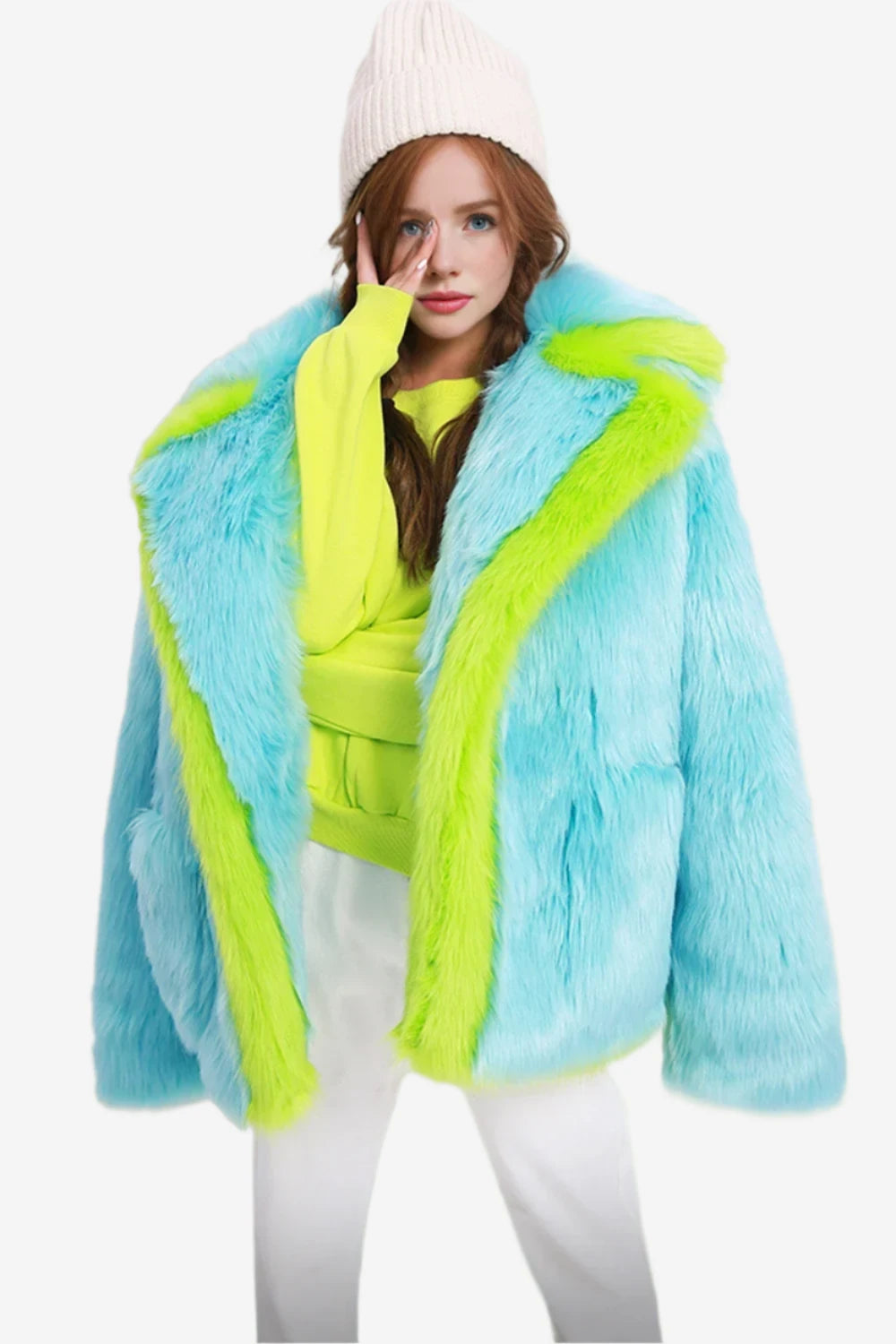 Electric Frost Plush Coat