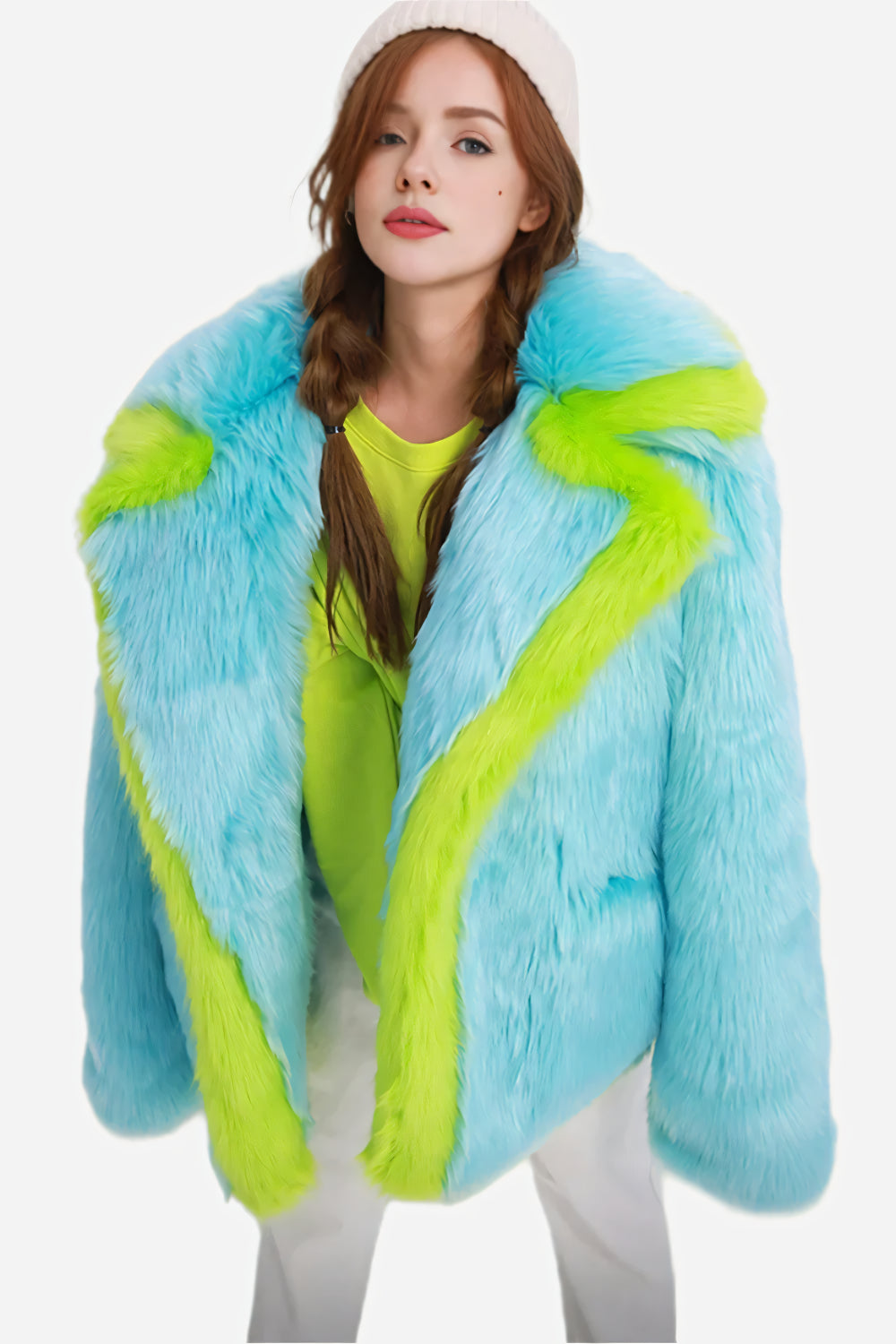 Electric Frost Plush Coat LAZERorange