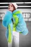 Electric Frost Plush Coat LAZERorange