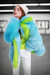 Electric Frost Plush Coat LAZERorange