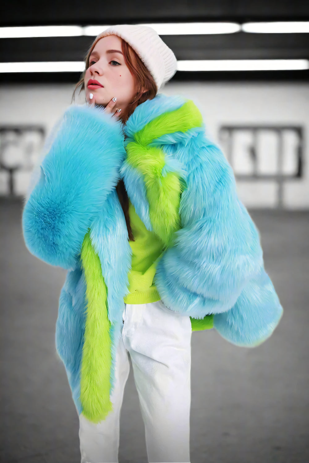 Electric Frost Plush Coat