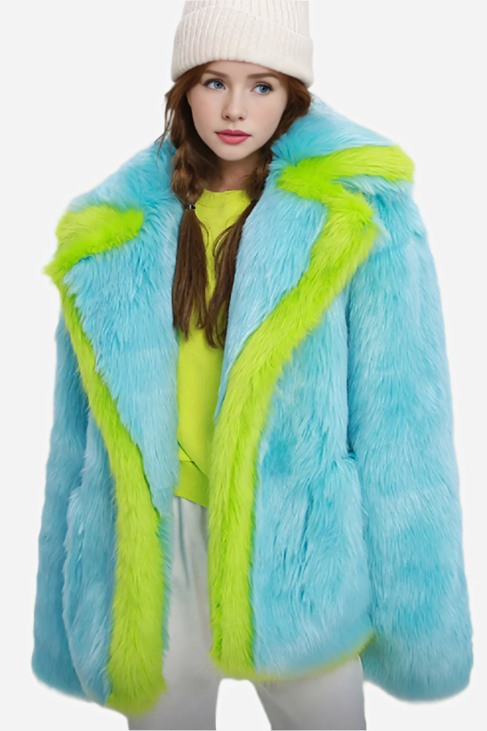 Electric Frost Plush Coat LAZERorange