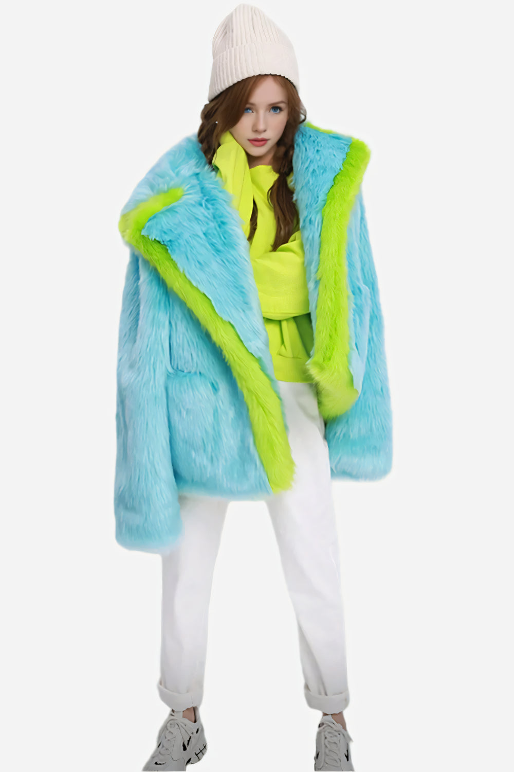 Electric Frost Plush Coat LAZERorange