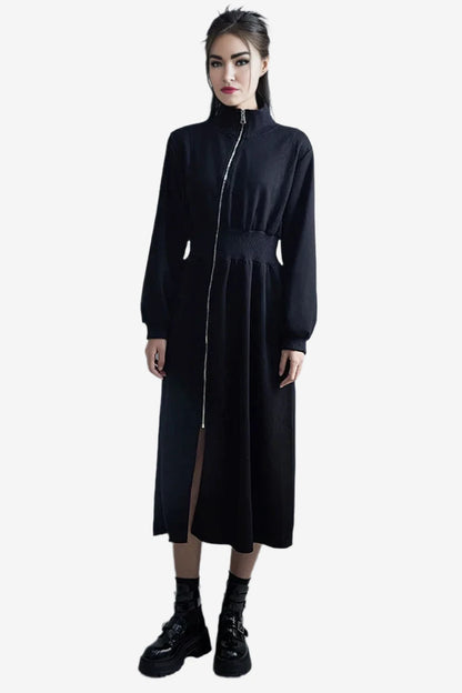 Voidwalk Zipper Midi Dress