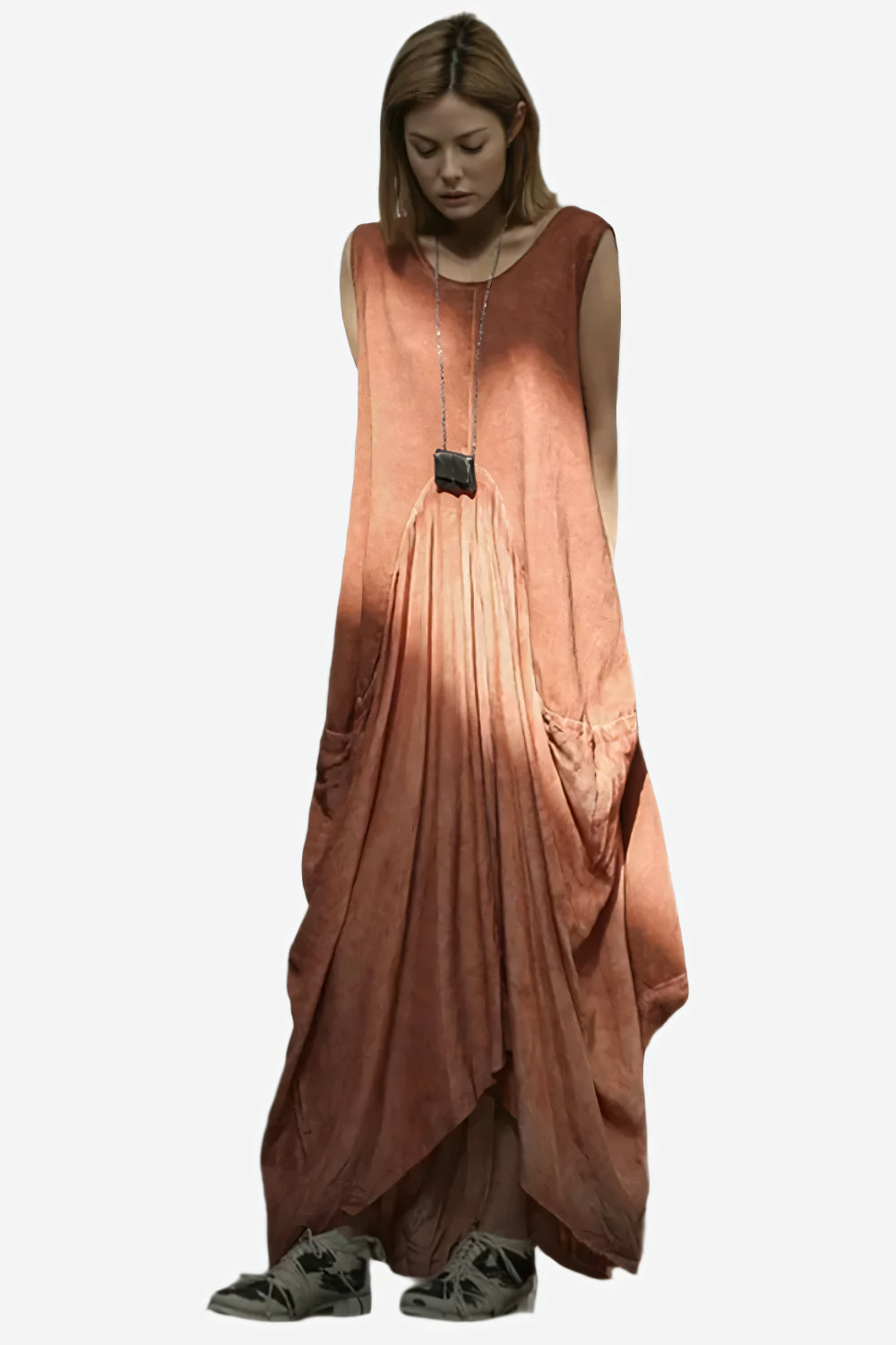 Dune Drift Pleated Dress LAZERorange